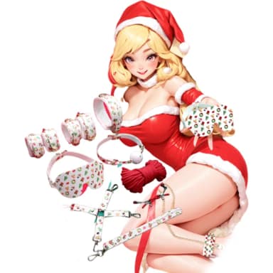 【愛衣朵拉】情趣束縛11件組 聖誕節禮物 皮革SM耶誕限定(驚喜禮物必備配件)
