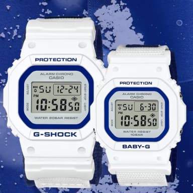 【CASIO 卡西歐】G-SHOCK&BABY-G 純白冬季 40週年紀念 天使與惡魔 限量對錶 送禮 禮物 推薦(LOV-23A-7)