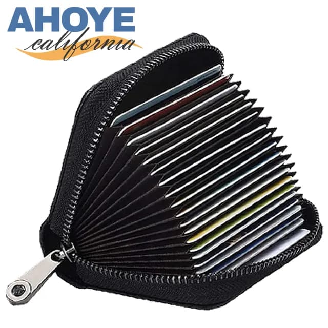 【AHOYE】20卡皮革票卡夾(零錢包 證件夾 信用卡夾 名片夾)