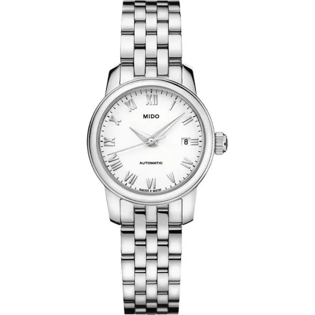 【MIDO 美度】官方授權 Baroncelli 羅馬機械女錶-25mm 手錶 禮物 推薦(M0390071101300)