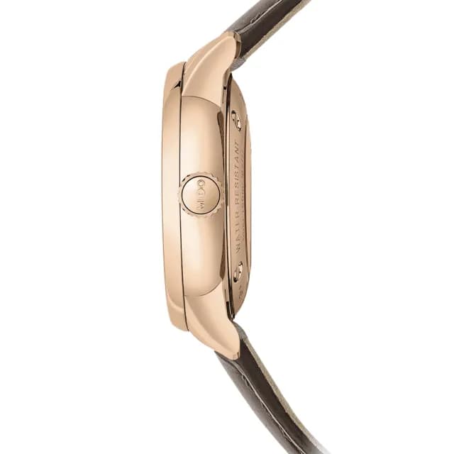 【MIDO 美度】官方授權 Baroncelli 永恆系列 鑽石機械女錶-30mm 手錶 禮物 推薦(M0372073604601)