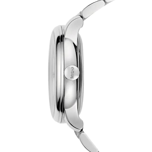 【MIDO 美度】官方授權 BARONCELLI 永恆系系真鑽機械女錶-34mm 手錶 禮物 推薦(M0392071110600)
