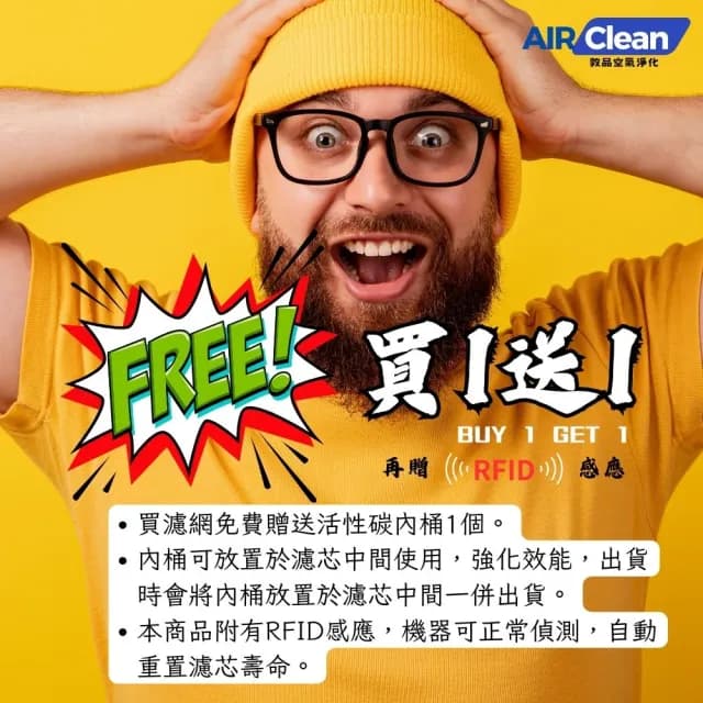 【AIRClean】適用 小米 空氣淨化器濾心 濾芯 濾網(RFID感應 獨立活性炭內桶)