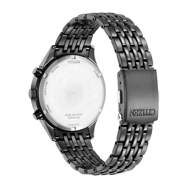 【CITIZEN 星辰】Chronograph系列 三眼計時光動能腕錶 七夕 情人節 送禮 推薦(CA4418-82X)