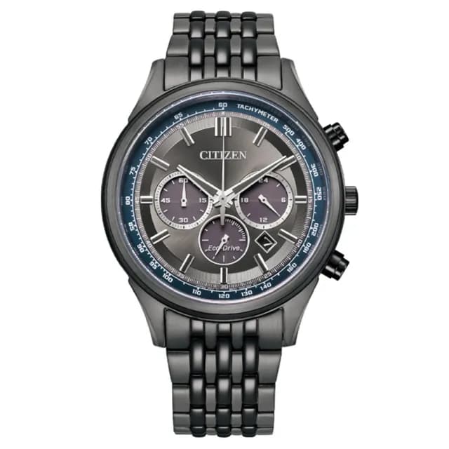 【CITIZEN 星辰】Chronograph系列 三眼計時光動能腕錶 七夕 情人節 送禮 推薦(CA4417-85H)
