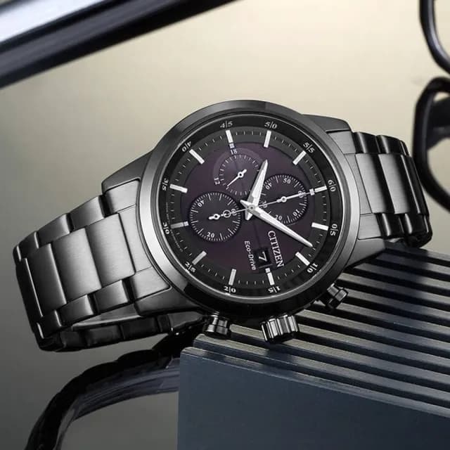 【CITIZEN 星辰】Chronograph系列 型男必備 光動能三眼計時腕錶 畢業禮物 送禮 推薦(CA0615-59E)