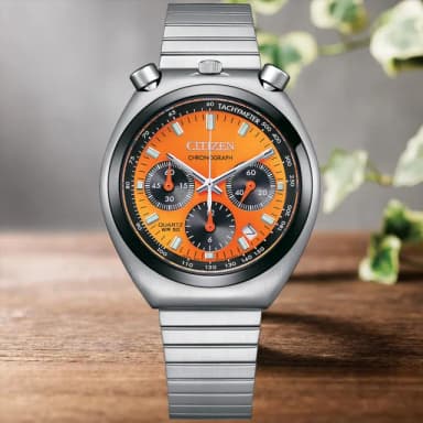【CITIZEN 星辰】Chronograph系列 牛頭 熊貓 復古計時石英腕錶 母親節 禮物 推薦(AN3660-81X)