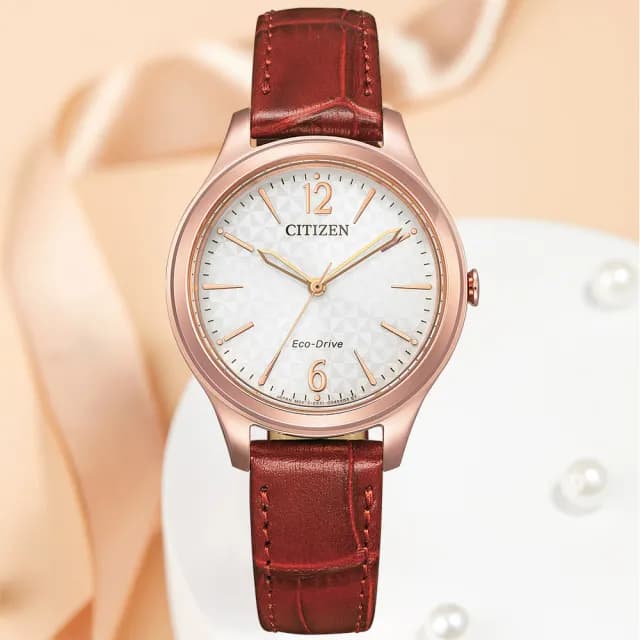 【CITIZEN 星辰】LADYS系列 優雅時尚光動能腕錶 七夕 情人節 送禮 推薦(EM0508-12A)