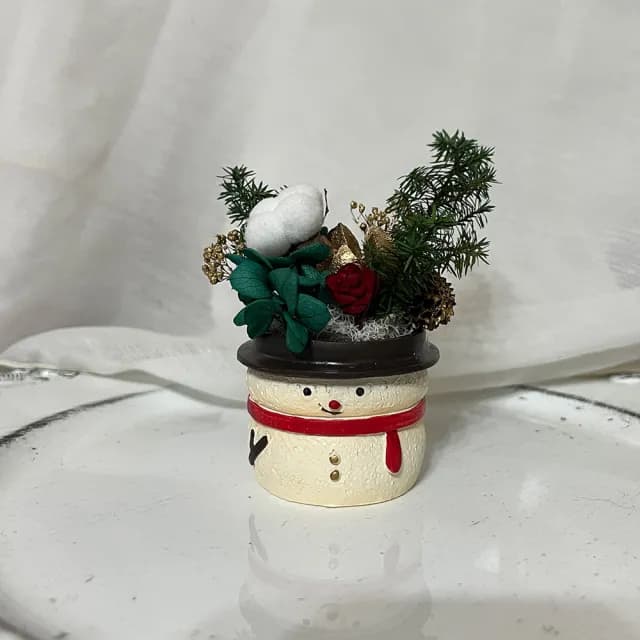 【OSTARA FLORIST 奧斯塔拉花藝】聖誕小盆花/附透明盒(永生花、聖誕節、交換禮物、盆花)