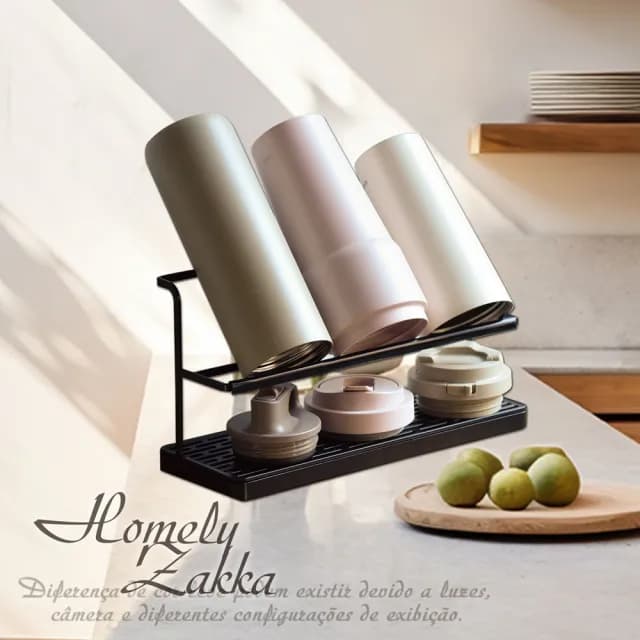 【Homely Zakka】日式簡約鐵藝多功能雙層瓶罐瀝水架收納架置物架_2色任選(餐具瀝水架 杯子瀝水架 瓶罐架)