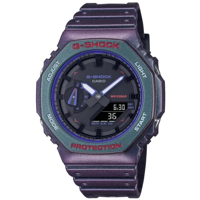 【CASIO 卡西歐】G-SHOCK 瞄準鏡設計感 運動電子腕錶 父親節 禮物 送禮 推薦(GA-2100AH-6A)