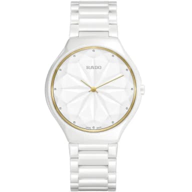 【Rado 雷達表】True Thinline 系列星鑽限量陶瓷腕錶-39mm送禮推薦(R27007702)