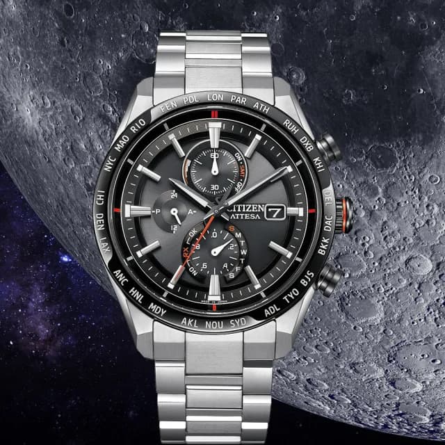 【CITIZEN 星辰】ATTESA 系列 沉穩商務鈦金屬電波計時腕錶 手錶 畢業 禮物 推薦(AT8189-61E)