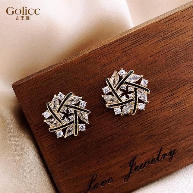 【Golicc】小巧 雪花 耳環(母親節 生日 情人節 飾品 耳釘 耳飾 耳墜 禮物)