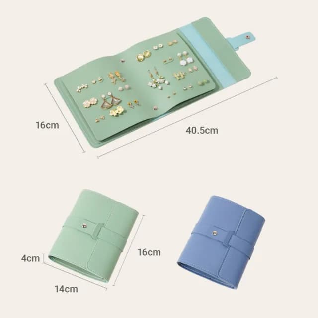 便攜耳環收納冊(耳環飾品盒子首飾包耳飾收納盒 earring organizer)