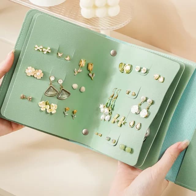 便攜耳環收納冊(耳環飾品盒子首飾包耳飾收納盒 earring organizer)