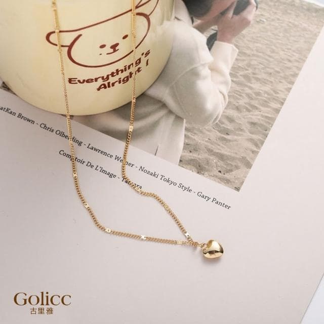 【Golicc】項鍊 韓國 小巧 愛心(母親節 生日 情人節 鎖骨鍊 項鍊 飾品 禮物)