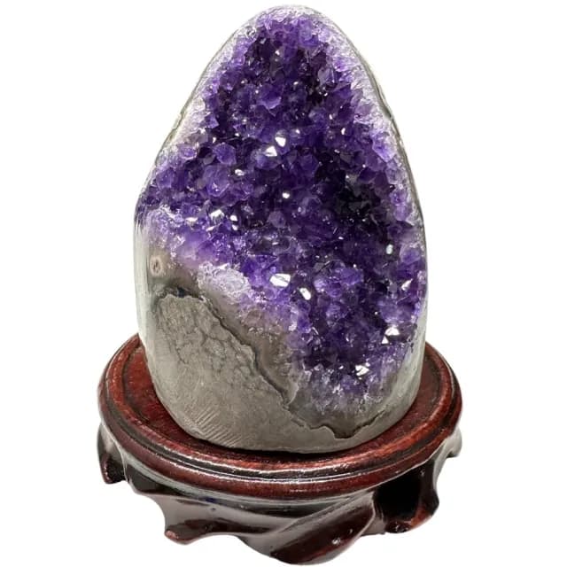 【恬芯晶品】OA15頂級烏拉圭帝王紫水晶開運招財內窩型(消磁淨化風水財運業績財位招貴人紫晶鎮聖誕節禮物)