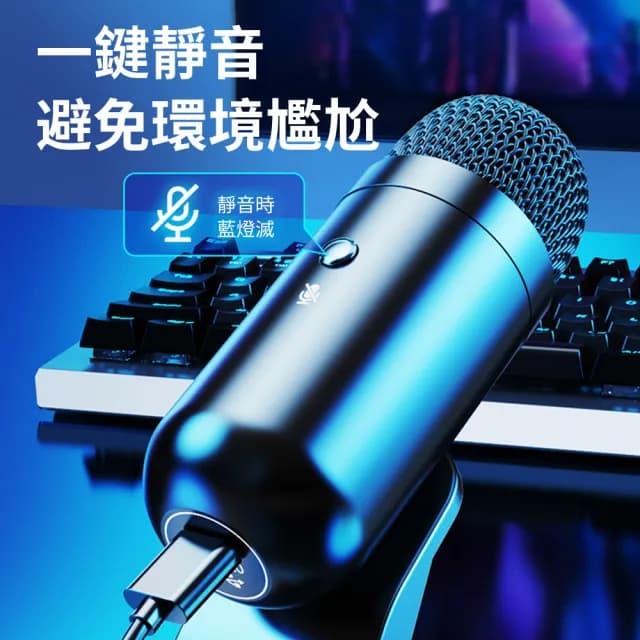 【YOLU】雙11限定 臺式電腦USB高音質K歌直播麥克風 KTV演唱/會議演講話筒(交換禮物)