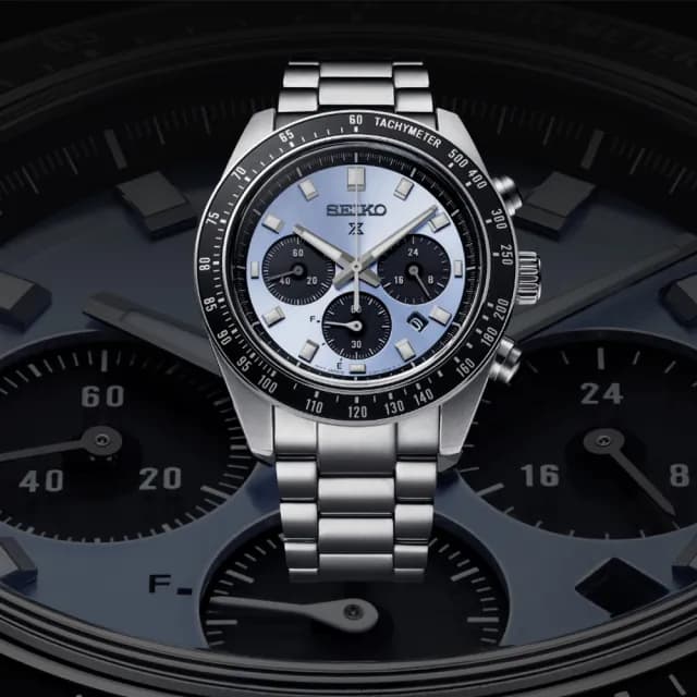 【SEIKO 精工】PROSPEX 水晶獎盃 冰藍熊貓 太陽能計時腕錶 畢業禮物 送禮 推薦(SSC935P1/V192-0AH0U)