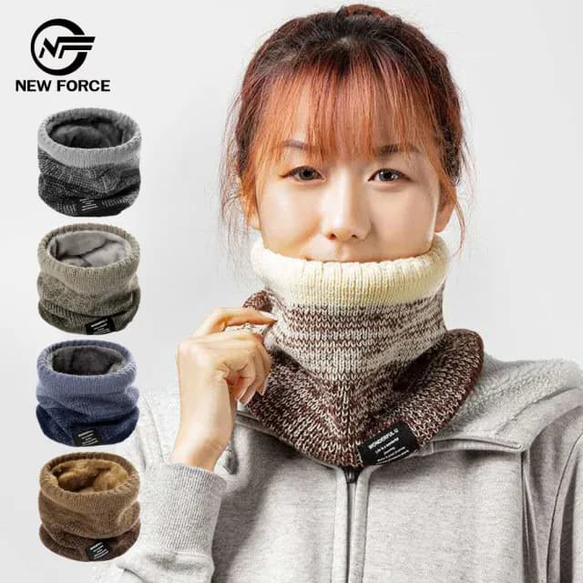 【NEW FORCE】男女加厚絨針織戶外防寒圍脖-5色可選(男女款/圍脖/脖圍/圍巾/針織圍脖/保暖防寒)
