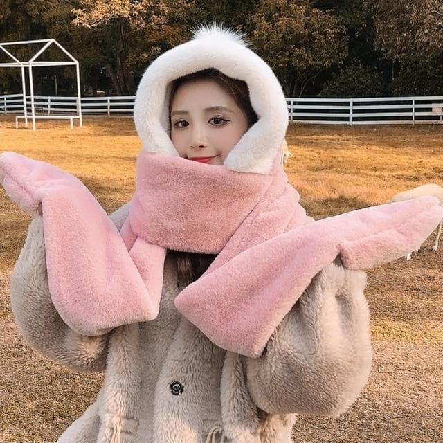 【橘魔法】純色毛球毛絨絨保暖圍脖(圍巾 聖誕 耶誕  過年 喜宴 新年 寒流 保暖 大人 交換禮物)
