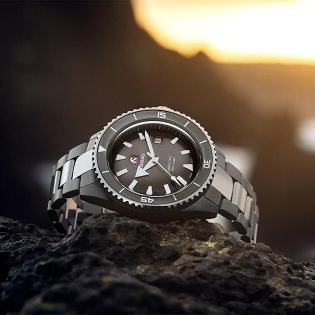 【Rado 雷達表 官方授權】庫克船長 高科技陶瓷300米潛水機械錶-43mm R03推薦 送禮 禮物 推薦(R32144102)