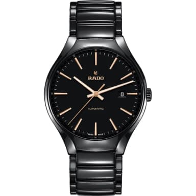 【Rado 雷達表 官方授權】真我系列陶瓷機械錶-黑/40mm R03推薦 送禮 禮物 推薦(R27056162)