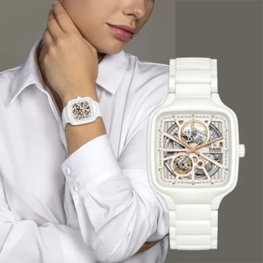 【Rado 雷達表 官方授權】True真我系列方形開芯自動機械錶-38mm R03推薦 送禮 禮物 推薦(R27073012)