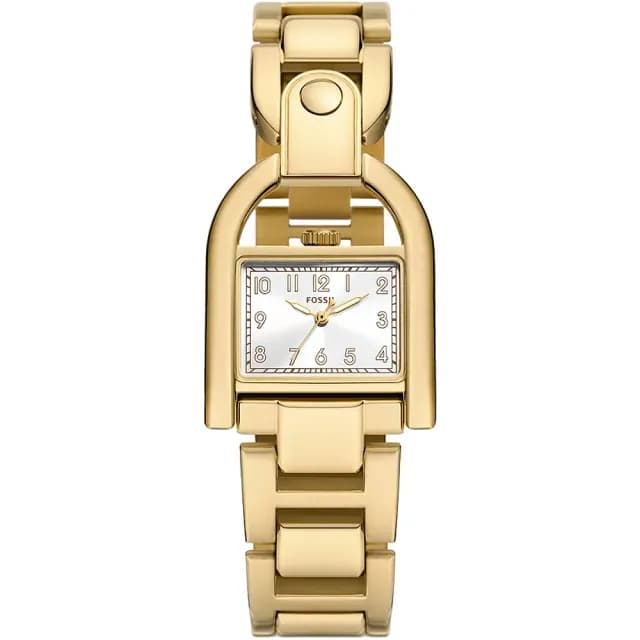 【FOSSIL】Harwell 復古鎖頭造型女錶-28mm 禮物 送禮 推薦(ES5327)