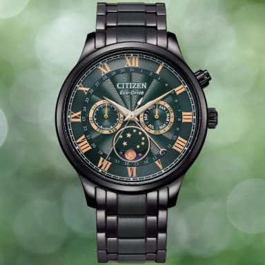 【CITIZEN 星辰】GENTS系列 光動能 月相盈虧顯示 時尚腕錶 畢業禮物 送禮 推薦(AP1055-87X)
