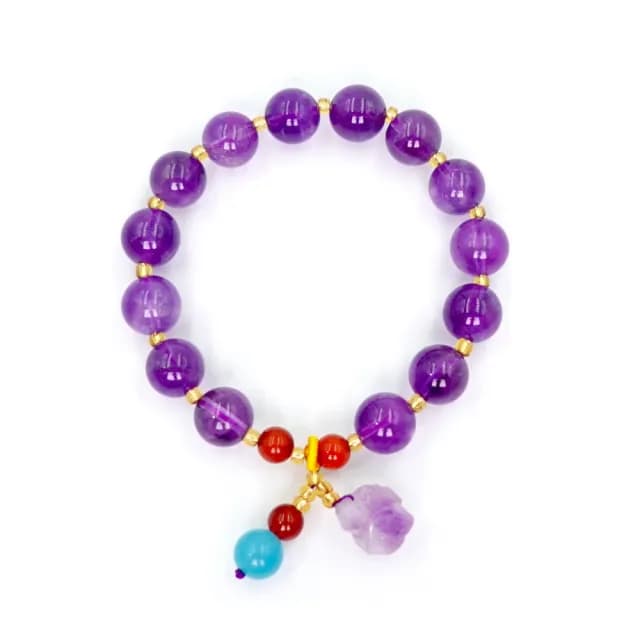 【雨揚】【週年慶】天然紫水晶原礦手鍊-隨機不挑款