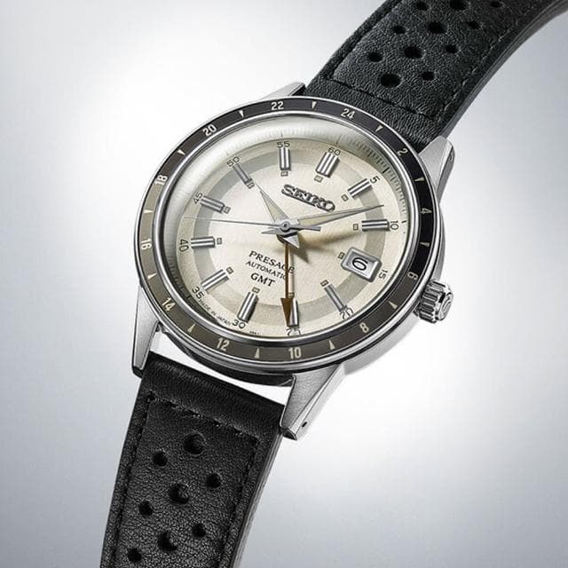 【SEIKO 精工】PRESAGE系列 GMT雙時區 復古風 機械腕錶 母親節 禮物 推薦(SSK011J1/4R34-00B0Z)