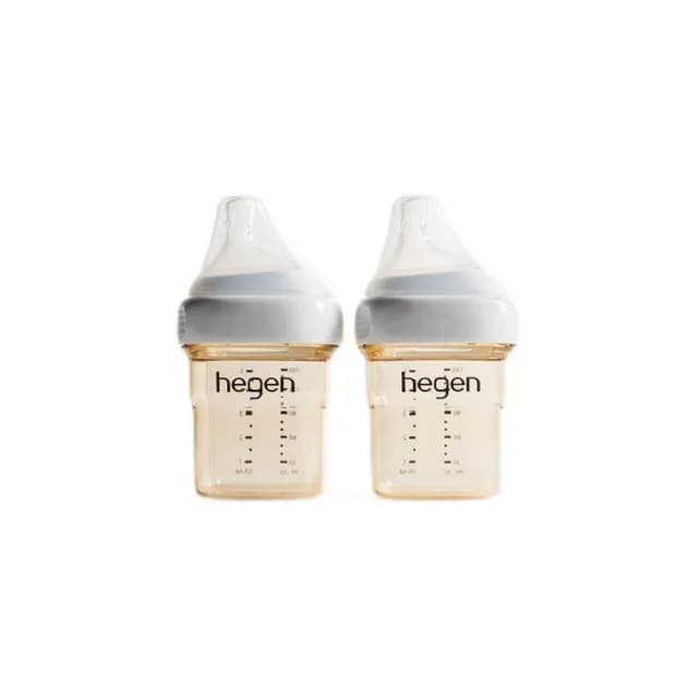 【hegen】金色奇蹟PPSU多功能方圓型寬口奶瓶 150ml(雙瓶組)