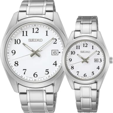 【SEIKO 精工】CS 城市情侶手錶 對錶 母親節 送禮 禮物(SUR459P1+SUR465P1)