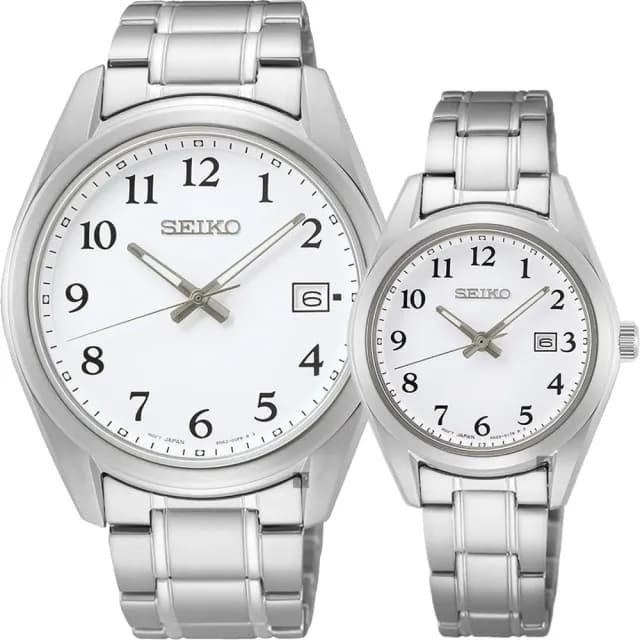 【SEIKO 精工】CS 城市情侶手錶 對錶 畢業 禮物 推薦(SUR459P1+SUR465P1)