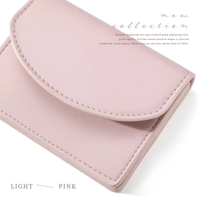 【高級禮物】雙11 韓版櫻花粉零錢包(配件 女用皮夾 證件包 悠遊卡 信用卡 短夾 小皮革包)