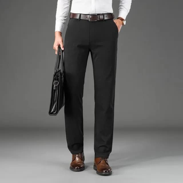 【米蘭精品】現貨+預購 男商務西裝褲修身西裝褲直筒機能免燙(男長褲休閒彈力秋冬抗皺父親節禮物3色74gq18)