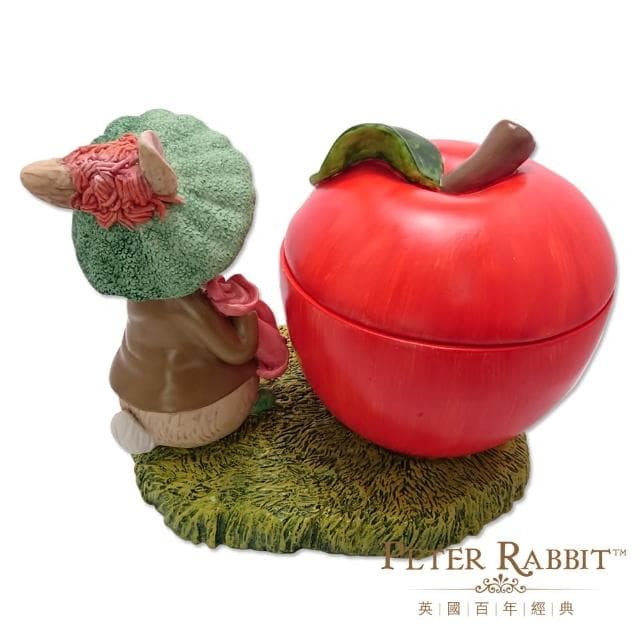 【英國比得兔Petter Rabbit】班傑明蘋果置物罐(擺飾 鑰匙零錢 糖果盤 入厝禮品 收納盒 poly)