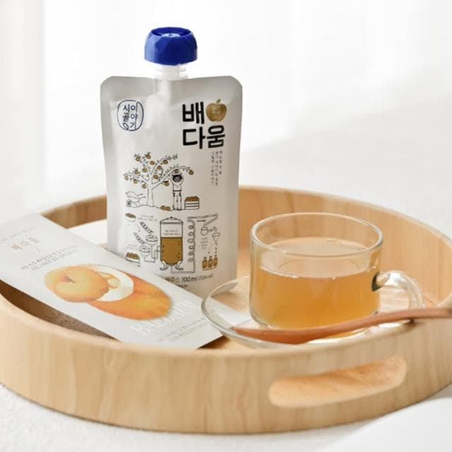 【韓味不二】韓國原裝 100%水梨汁100ml*10入禮盒X1盒(送禮推薦/節日禮盒/春節禮盒)