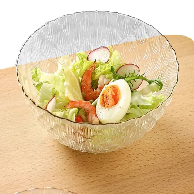 【樂邁家居】高顏值典雅水晶玻璃碗 質感餐具(宮廷風格/輕奢描金/水晶玻璃)