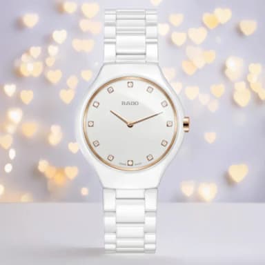 【Rado 雷達表 官方授權】True Thinline真薄系列鑽石女錶-30mm R03推薦 送禮 禮物 推薦(R27958722)