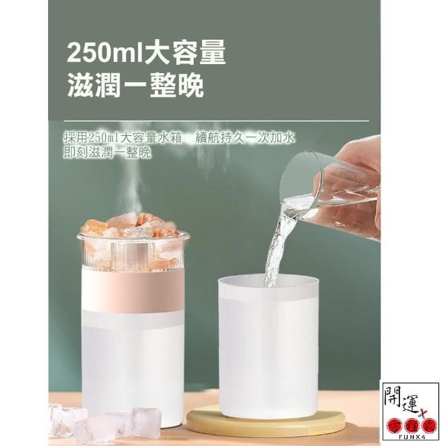【開運方程式】水晶香薰燈小夜燈擴香精油香氛加濕器霧化器(附水晶岩礦l香薰l加濕器l小夜燈 三合一)
