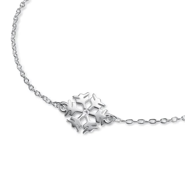 【GIUMKA】快速倉．情人節禮物．純銀手鍊．雪花(銀色)