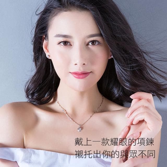 【見證愛情】玫瑰意念純銀3A級鋯鑽項鍊(情人節 愛人 禮物 送禮 女朋友 老婆 大人 結婚 戀愛)