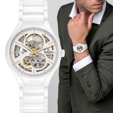 【Rado 雷達表】True 真系列開芯鏤空機械腕錶 R02送禮推薦(R27106922)