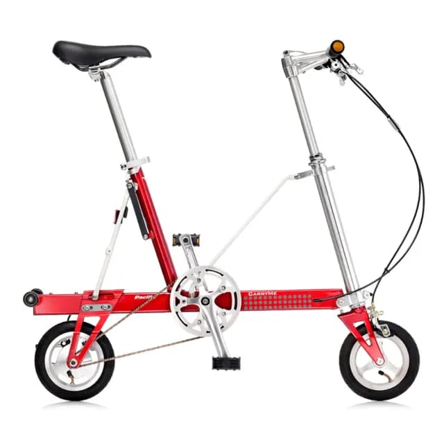 【CarryMe】SD 8吋充氣胎版單速鋁合金折疊腳踏車-莓果紅(情人節禮物 生日禮物 通勤腳踏車)