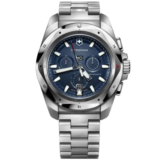 【VICTORINOX 瑞士維氏】I.N.O.X. Chrono 幾何設計 經典計時腕錶 七夕 情人節 送禮 推薦(VISA-241985)