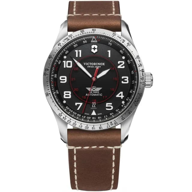 【VICTORINOX 瑞士維氏】AirBoss 經典飛行機械腕錶 畢業禮物 送禮 推薦(VISA-241973)