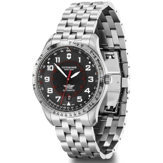 【VICTORINOX 瑞士維氏】AirBoss 經典飛行機械腕錶 七夕 情人節 送禮 推薦(VISA-241888)